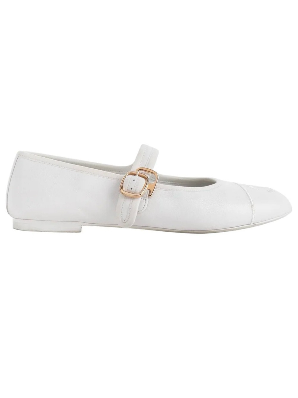 CHANEL White Mary Jane Ballet Flats 37 EU - Picture 3 of 3